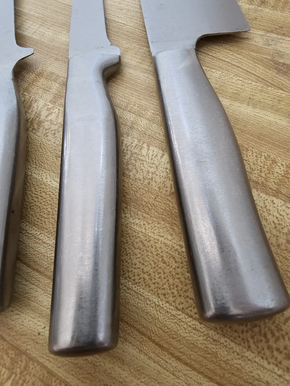 Berghaus Stainless Steel Kitchen Knife Set 3 Piece Santoku Chef Cutlery Lot Used